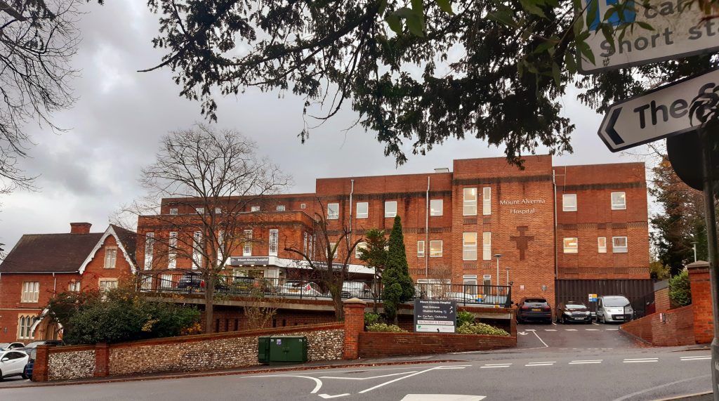 Mount Alvernia Hospital Guildford, where Dr.Jonathan Slater works as a Dermatology Consultant.